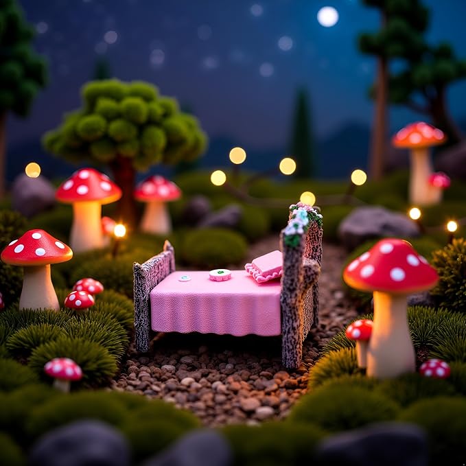 Kai Dream Miniature Fairy Garden Accessories, Resin Craft Flower Bed Figurine - Image 8