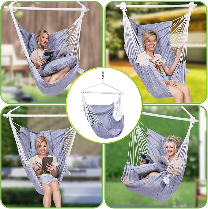 Backyard Expressions Hanging Hammock Chair Swing - Image 3