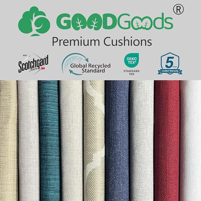 Goodgoods 24 x 28 Outdoor Patio Deep Seat Cushions 2-Pack, 1000+ Hours - Image 7
