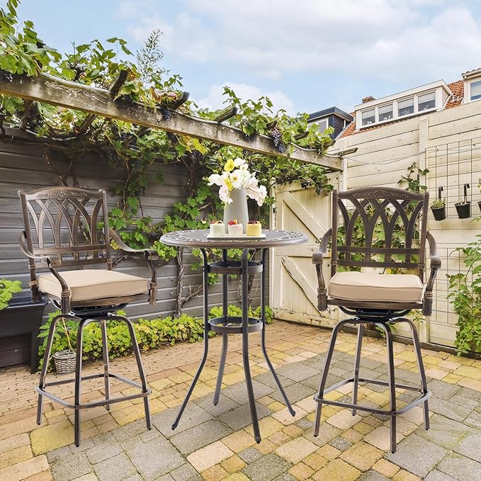 Bar Height Outdoor Table and Chairs - Image 2