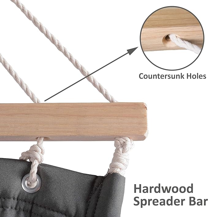 SUNCREAT Heavy Duty Hanging Tree Hammock, 475 lbs Capacity, Two Person Hammock - Image 5