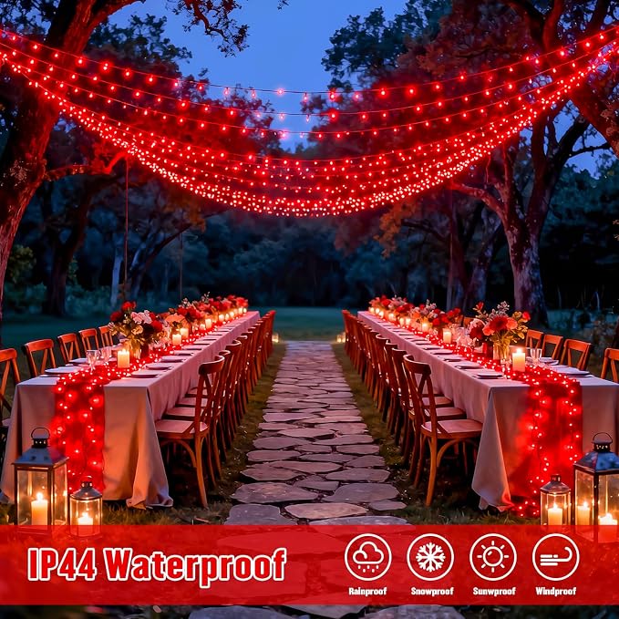 JMEXSUSS 2 Pack Solar String Lights Outdoor Waterproof, Total 400 LED 151FT - Image 6