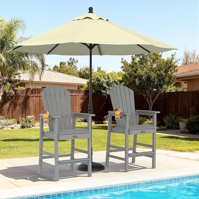 VINGLI Tall Adirondack Chair, All-Weather Plastic Adirondack Chair - Image 2