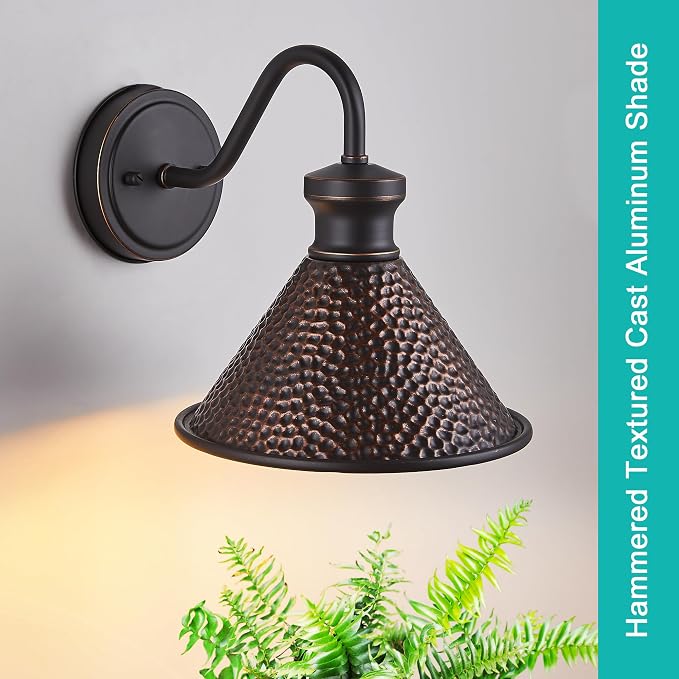 Gooseneck Outdoor Wall Light Fixtures, Industrial Oil-Rubbed Bronze Exterior - Image 5