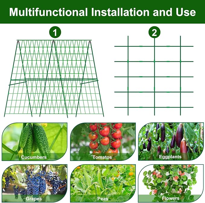 2 Packs 48" x 48" Foldable Cucumber Trellis - Image 4