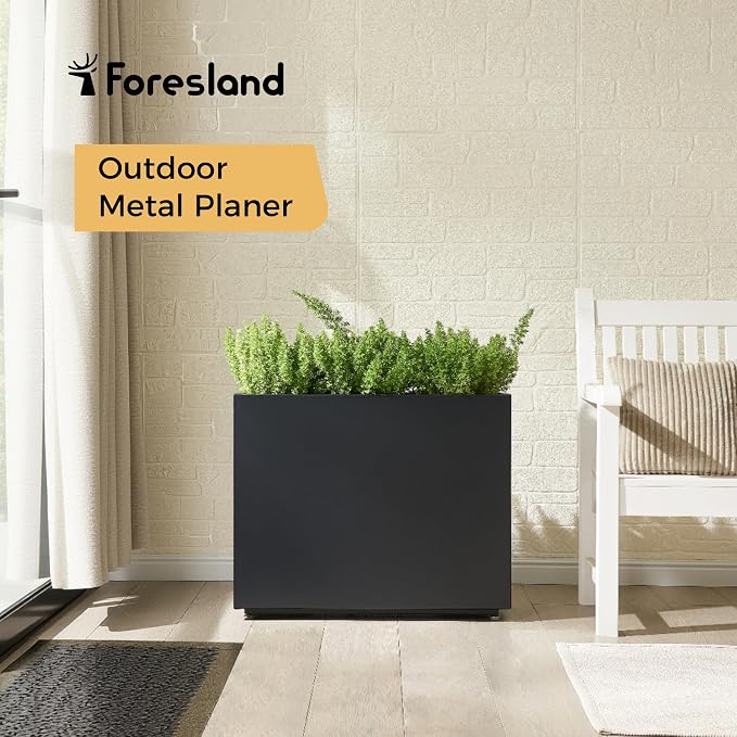 Tall & Long Metal Divider Planter 30W x 11D x 24H, Easy 5-Min Assembly - Image 2