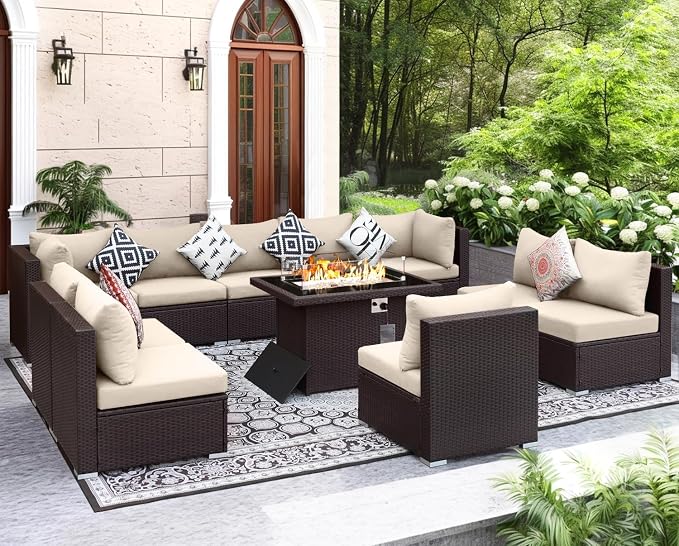 NICESOUL 11 Piece Outdoor Furniture Set - Image 2