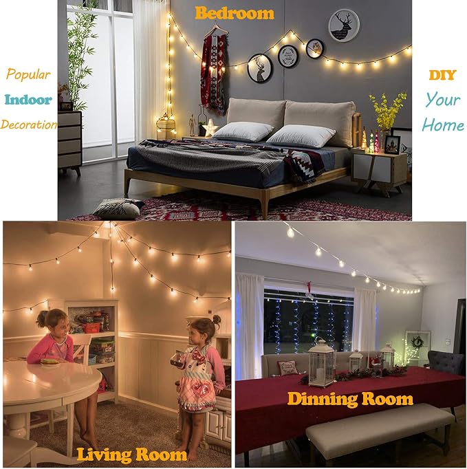 Outdoor Globe String Lights White - Image 5