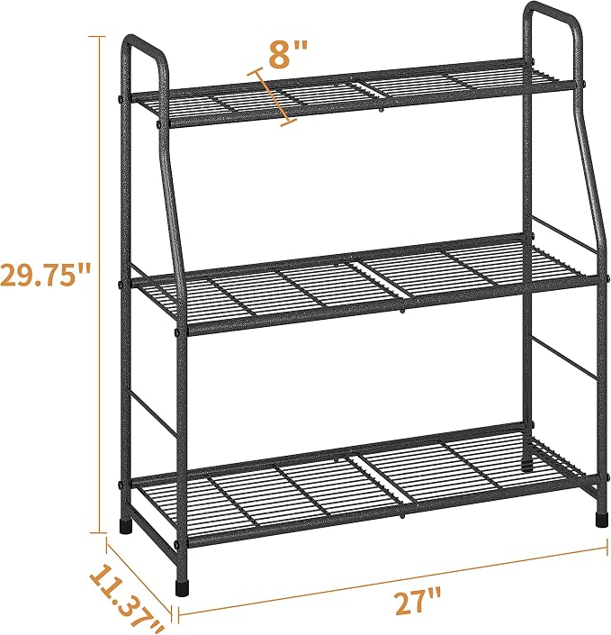 Simple Trending Plant Stand Outdoor Indoor 3 Tier Metal Waterproof Plant Shelf - Image 6