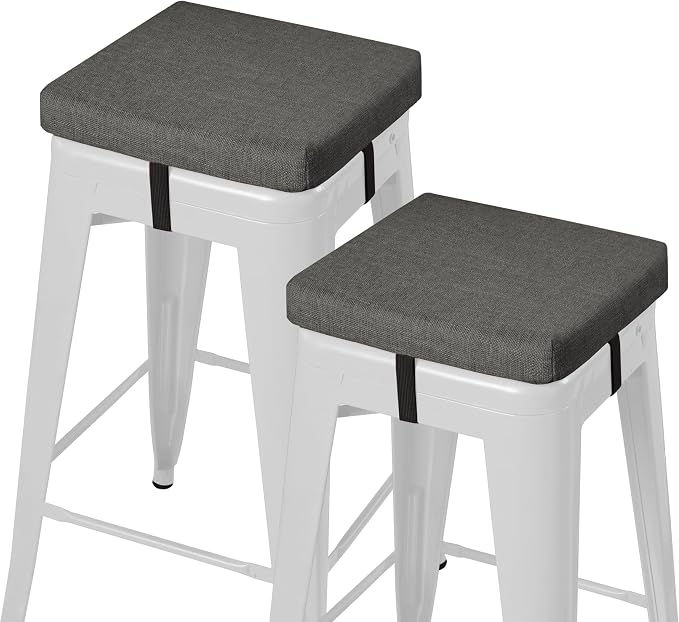 AddGrace Anti-Slip Bar Stool Cushions Square Bar Stool Seat Cushions by AddGrace