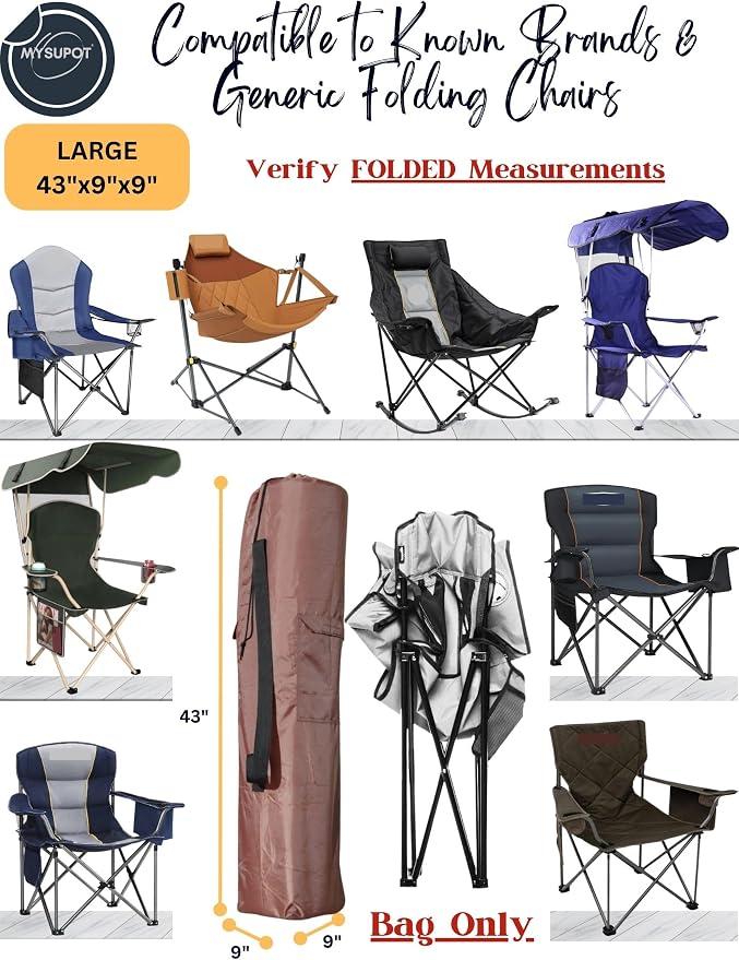43"x9"x9" Replacement Bag for Folding Camping Chair, Camp Chairs, Yoga Mat - Image 4