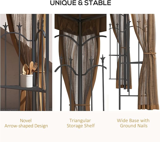 Outsunny 10' x 12' Patio Gazebo - Image 3
