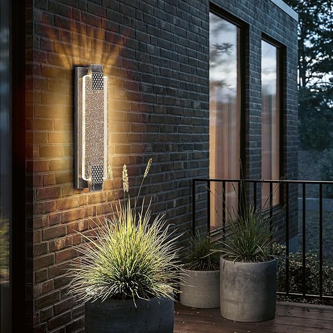 camuucci Dusk to Dawn Outdoor Light, 19.7 Inches LED Porch Lights Outdoor by CAMUUCCIWALLSCONCES