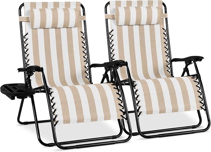 Best Choice Products Set of 2 Extra Wide Adjustable Steel Mesh Zero Gravity by BestChoiceProducts