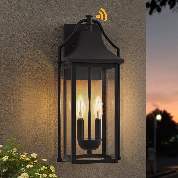  Outdoor Wall Sconce Fixture, Dusk to Dawn Patio Lights Waterproof by Lawyettle