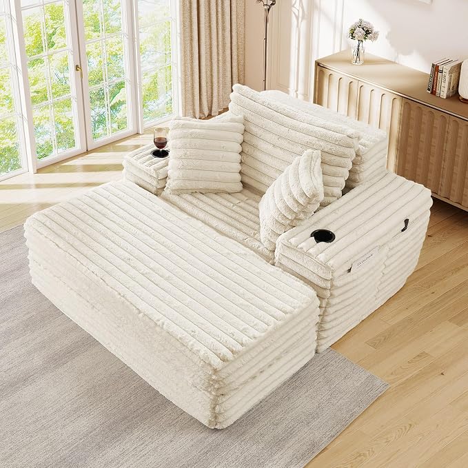 5-In-1 Oversized Chaise Lounge Chair Indoor by JEEOHEY