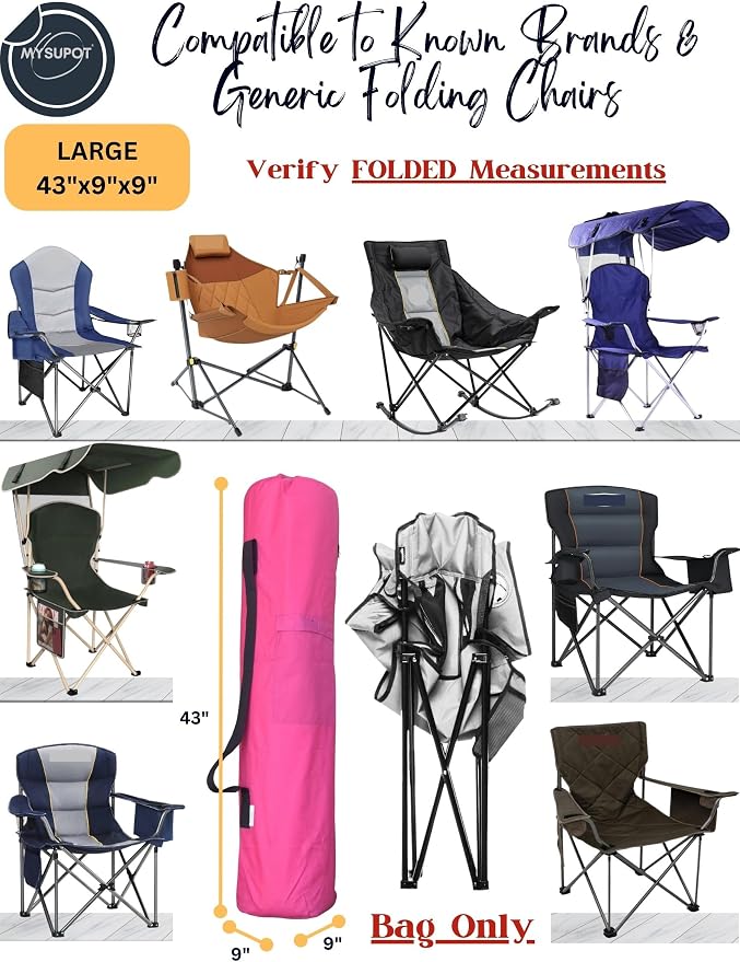 43"x9"x9" Replacement Bag for Folding Camping Chair, Camp Chairs, Yoga Mat - Image 4