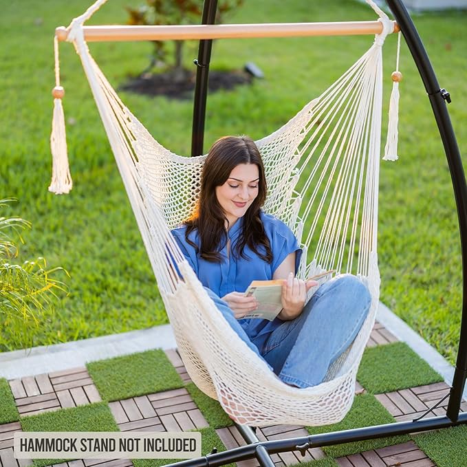JoyView Hammock Chair with Spreader Bar Caribbean Hammock Swing Chair 300 LBS - Image 3