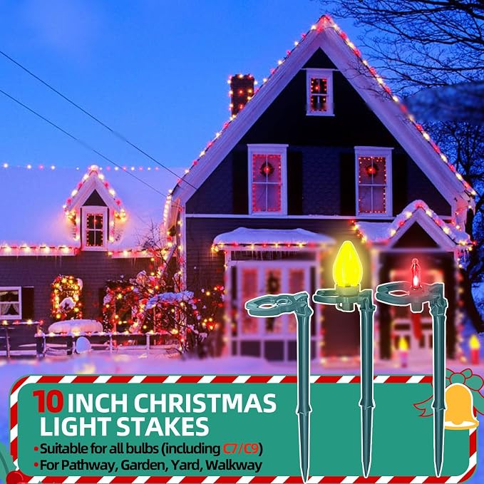 10 Inch Christmas Light Stakes Lawn Garden Stakes Replacement Yard Stakes - Image 4