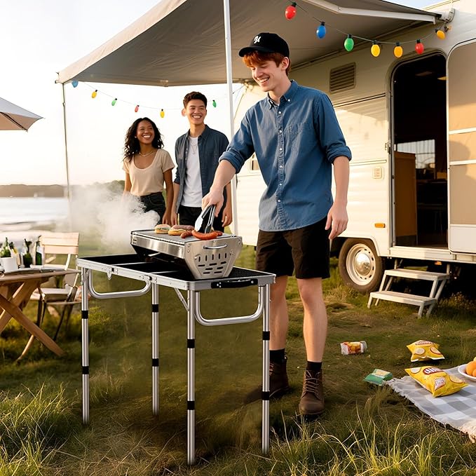 Anbte 3ft Folding Grill Table - Image 2