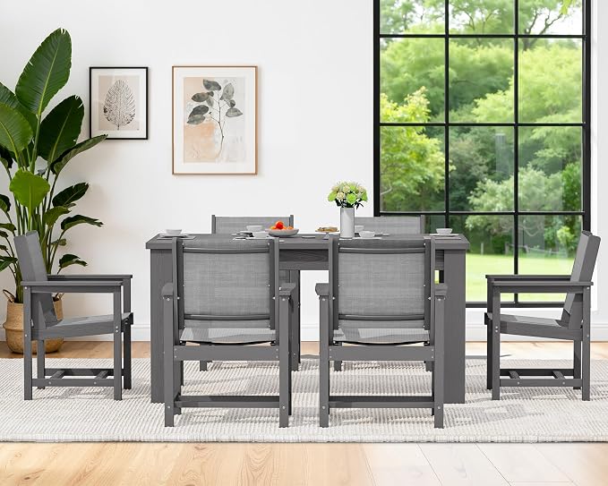 SERWALL 7 Piece Outdoor Dining Table Sets - Image 7