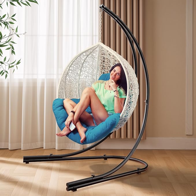 Sorbus Hammock Chair Stand Hanging Chair Stand- Heavy Duty Steel Sensory Swing - Image 3
