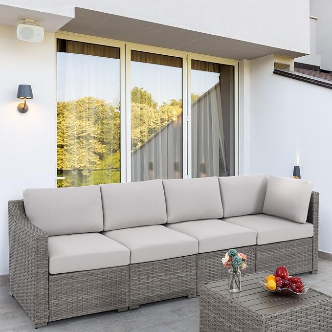 HAPPATIO 5 Piece Patio Conversation Set, All-Weather Patio Furniture Set - Image 3