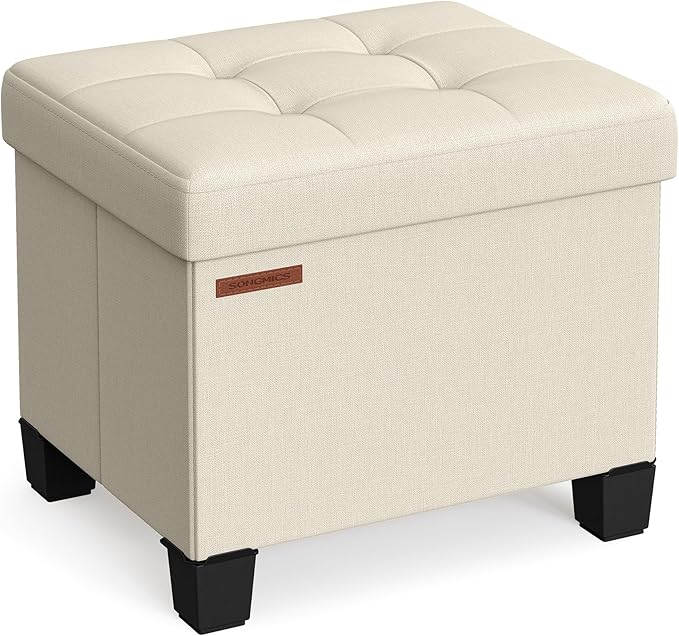 SONGMICS Storage Ottoman, Small Ottoman Foot Rest by SONGMICSbySONGMICSHOME