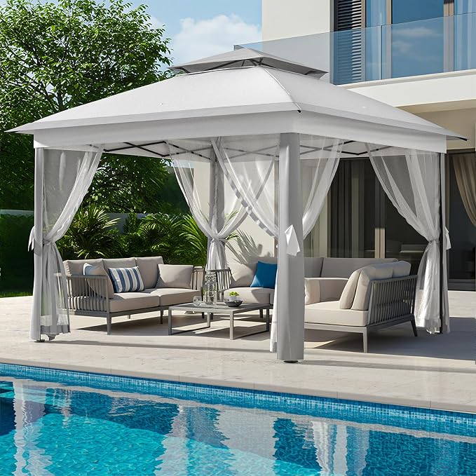11x11 FT Outdoor Gazebo, Heavy Duty Pavilion - Image 2