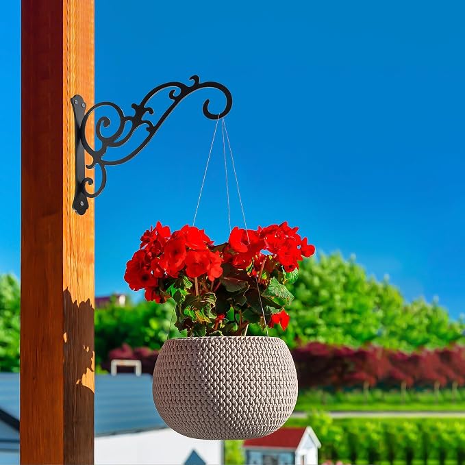Hanging Planter Hooks 8-Inch 2 Pcs, Outdoor Hanging Brackets Wall Hook Heavy - Image 7