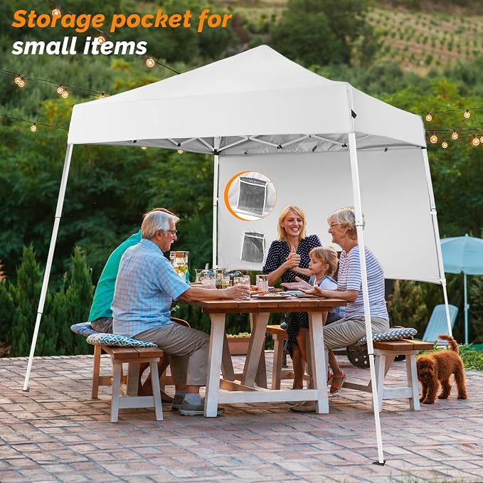 VINGLI 6x6 ft Pop Up Canopy Tent, Outdoor Small Canopy Tent - Image 7