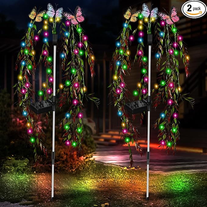 Solar Garden Lights Outdoor Decorative Waterproof, 69LED Swaying Tree Solar by LightUpYourLife