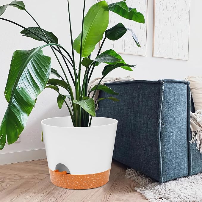 GARDIFE 12 inch Plant Pots, Self Watering Pots, Large Plastic Flower pots - Image 4
