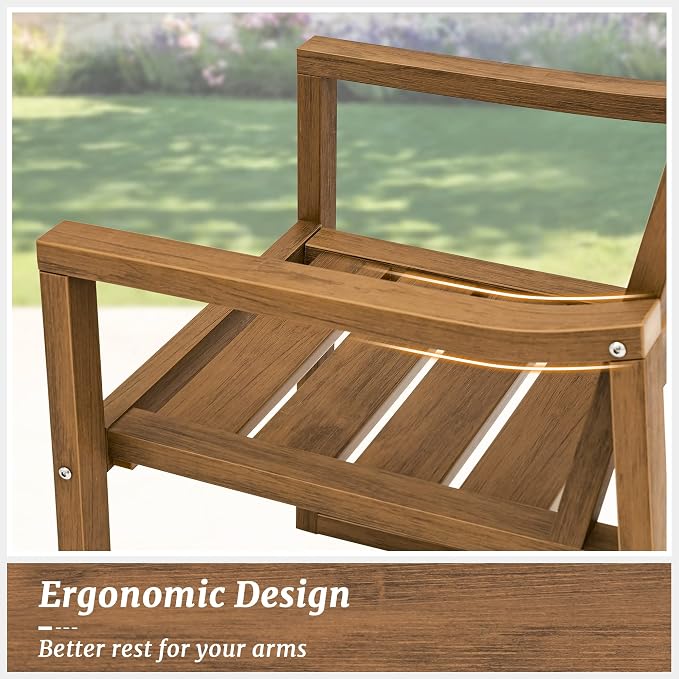 HDPS Outdoor Dining Chairs Set of 4, Patio Dining Chairs - Image 5