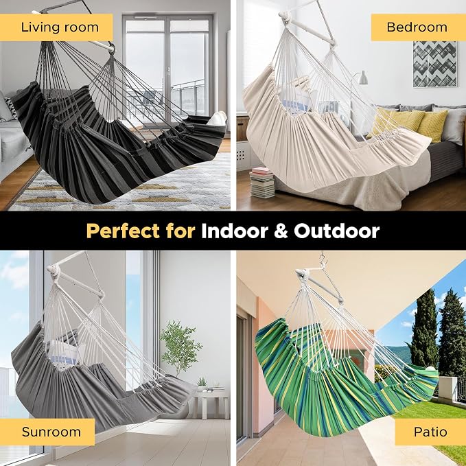 ADVOKAIR Hanging Hammock Chair Large Swing Chair - Image 5