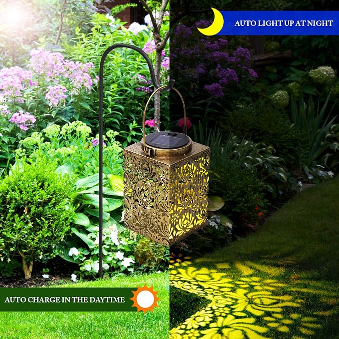 2 Pack Bronze Solar Lanterns - Image 3