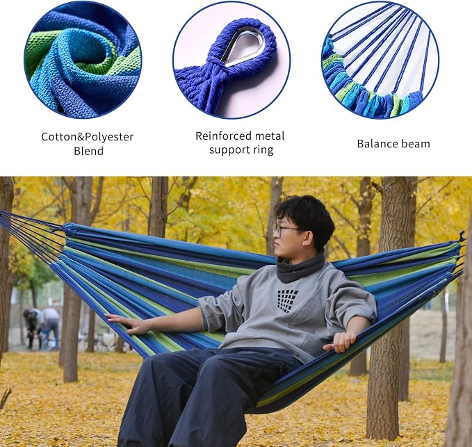 Camping Hammock Comfortable Fabric Hammocks - Image 3