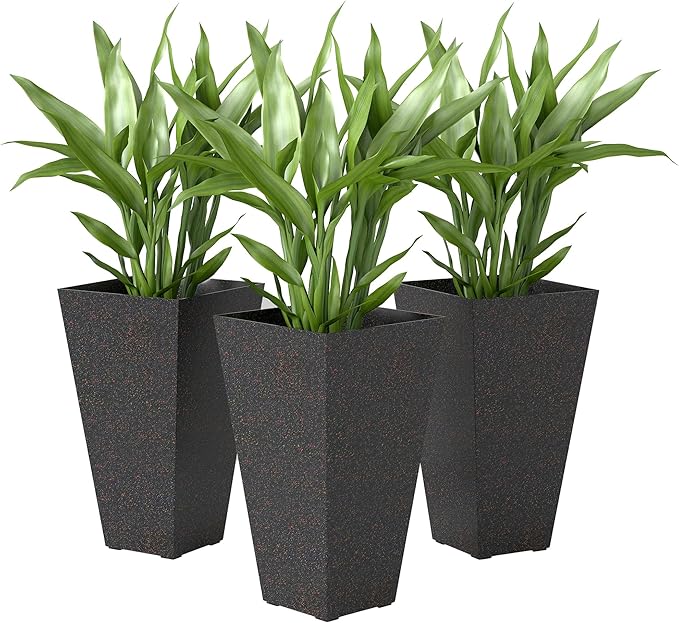 Outsunny 28 Inch Tall Planters for Outdoor Plants, Stackable Tapered Large by Outsunny