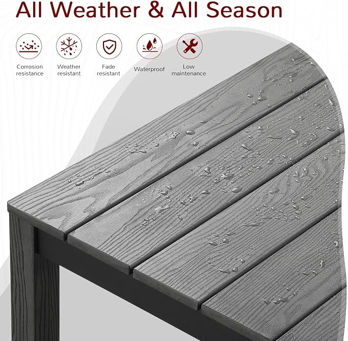 Stoog 6 Pieces Outdoor Patio Dining Set, All-Weather Dining Table and Chairs Set - Image 3