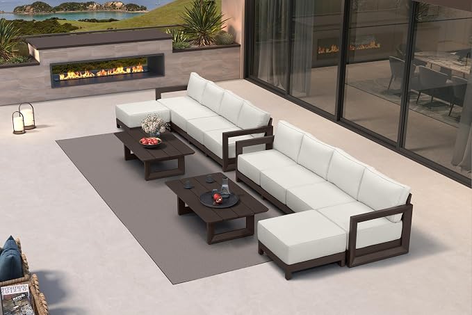 PURPLE LEAF Patio Furniture Set L-shaped Outdoor Couch by Unknown