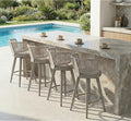PURPLE LEAF Outdoor Bar Stools Set of 4 30 Inch Patio Swivel Bar Stool Chairs by Unknown