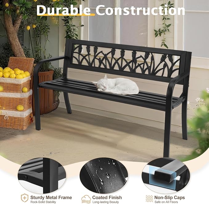 Outvita Outdoor Bench, Patio Bench - Image 7