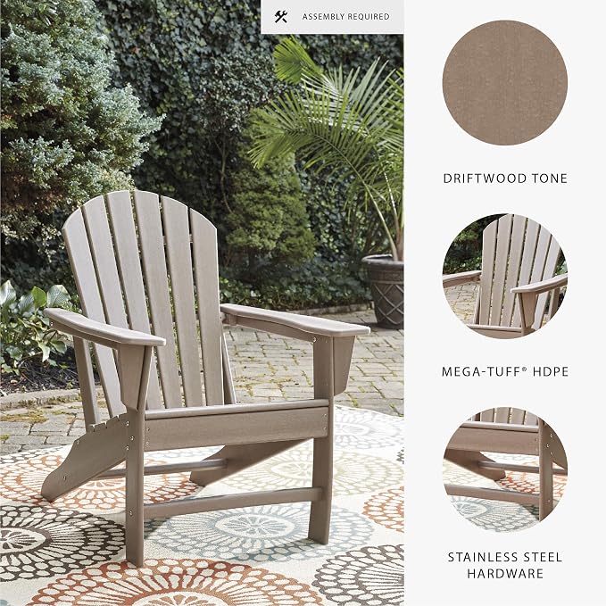 Signature Design by Ashley Sundown Treasure Outdoor Patio HDPE Adirondack Chair - Image 4