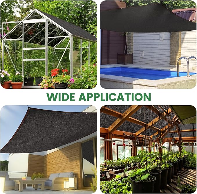 70% Shade Cloth, 20FTx20FT HDPE Mesh Tarp - Image 6