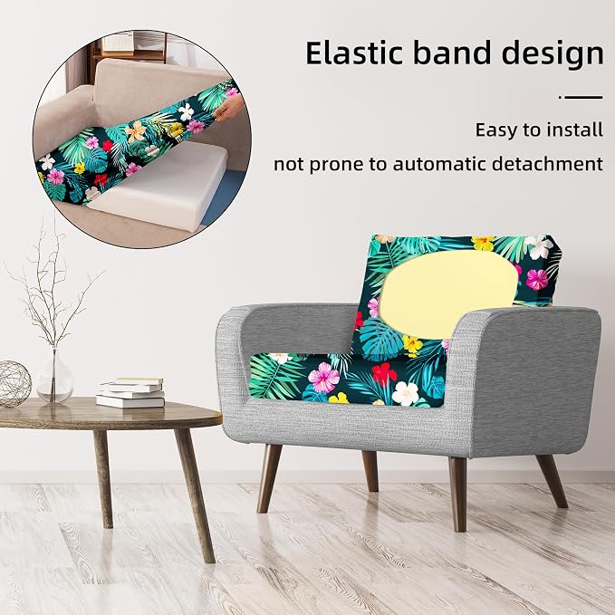 8Pcs Stretch Patio Cushion Covers, Outdoor Couch Covers Replacement, Outdoor - Image 5
