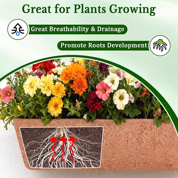 Halatool 4 Pack 36 Inch Trough Coco Fiber Replacement Window Box Liners - Image 3