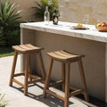 Ciokea 2 Set 24" Outdoor Bar Stools Heavy Duty HDPE Counter Height Bar Stools by CIOKEA