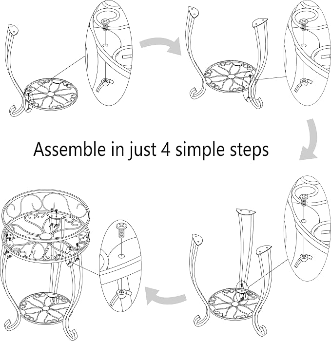 2 Pack 19.2 inch Metal Plant Stand Rack - Image 7