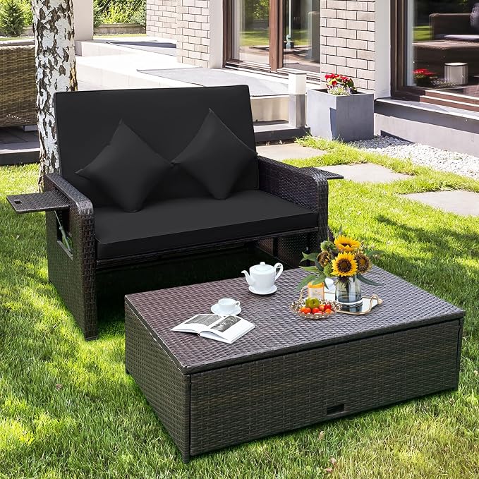 Tangkula Patio Rattan Daybed - Image 3