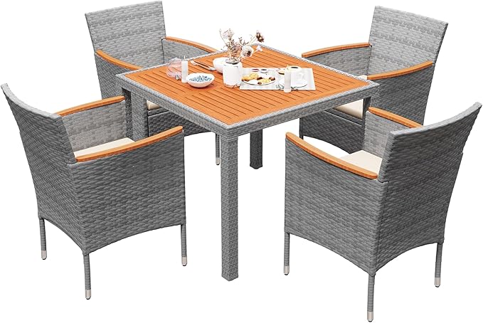 Devoko 5 PCS Furniture, Patio Conversation Set by DEVOKO